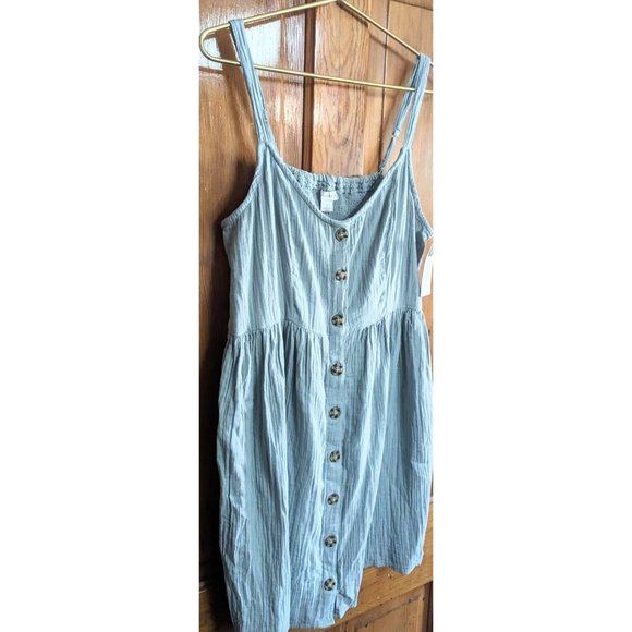 Peyton & Parker Mommy & Me Womens Blue Cotton Spaghetti Strap Dress L NWT - Picture 2 of 7